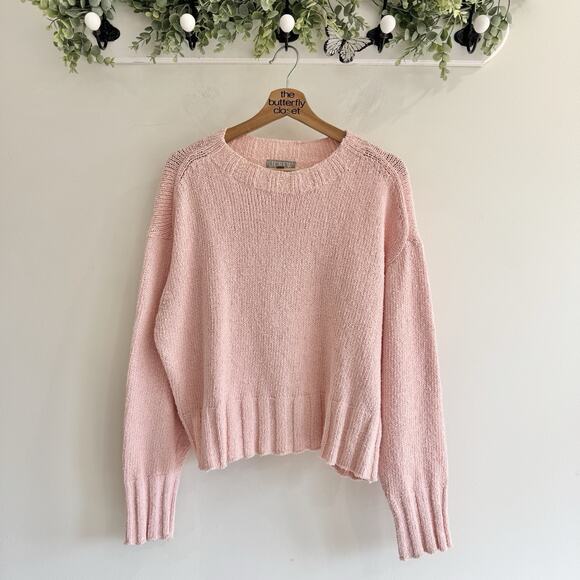 J. Crew Sweaters - J. Crew Relaxed Crewneck Sweater Baby Pink Spring 24 Large KD preppy casual